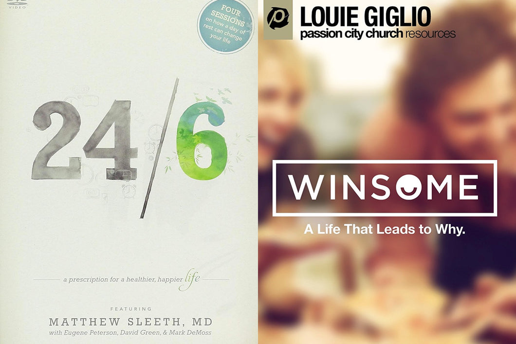 Matthew Sleeth 24/6 : A Prescription for a Healthier, Happier Life + Louie Giglio Winsome 2DVD