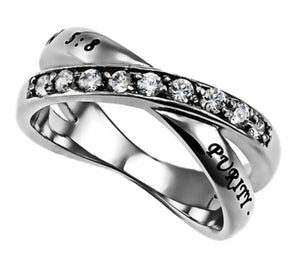 Ring Size 5 (Rad Purity 5) Purity Radiance Stainless Steel Christian Womens Matt 5:8