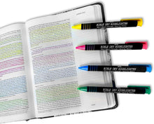 Bible Dry Highlighter Kit GTL 4 Pens + 8 Refills Yellow, Blue, Green, Pink