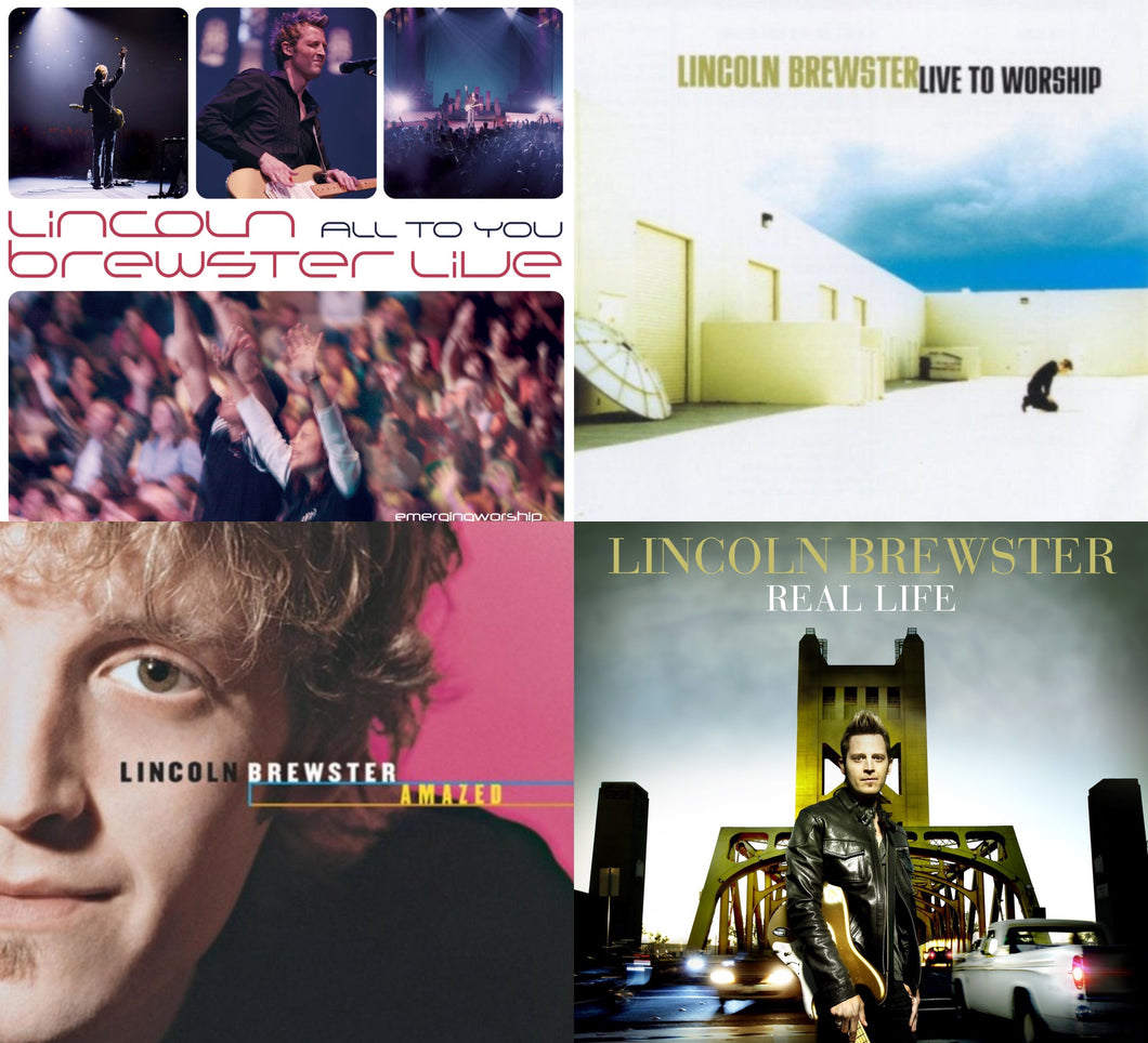 Lincoln Brewster All To You, Live To Worship, Amazed, Real Life Bundle Pack 4CD