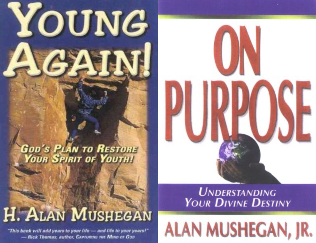Alan Mushegan Young Again + On Purpose Bundle Pack 2 Books