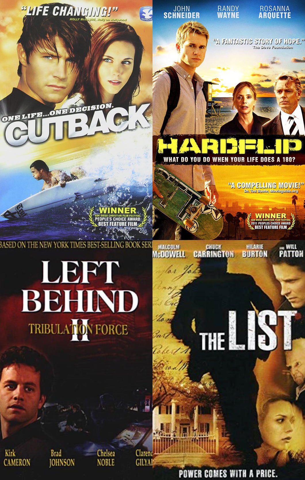 Cutback, Hardflip, Left Behind II, The List  4DVD