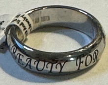 Ring (REF ASHES ) Beauty For Ashes Isa 61:3 w/Cross Size 8
