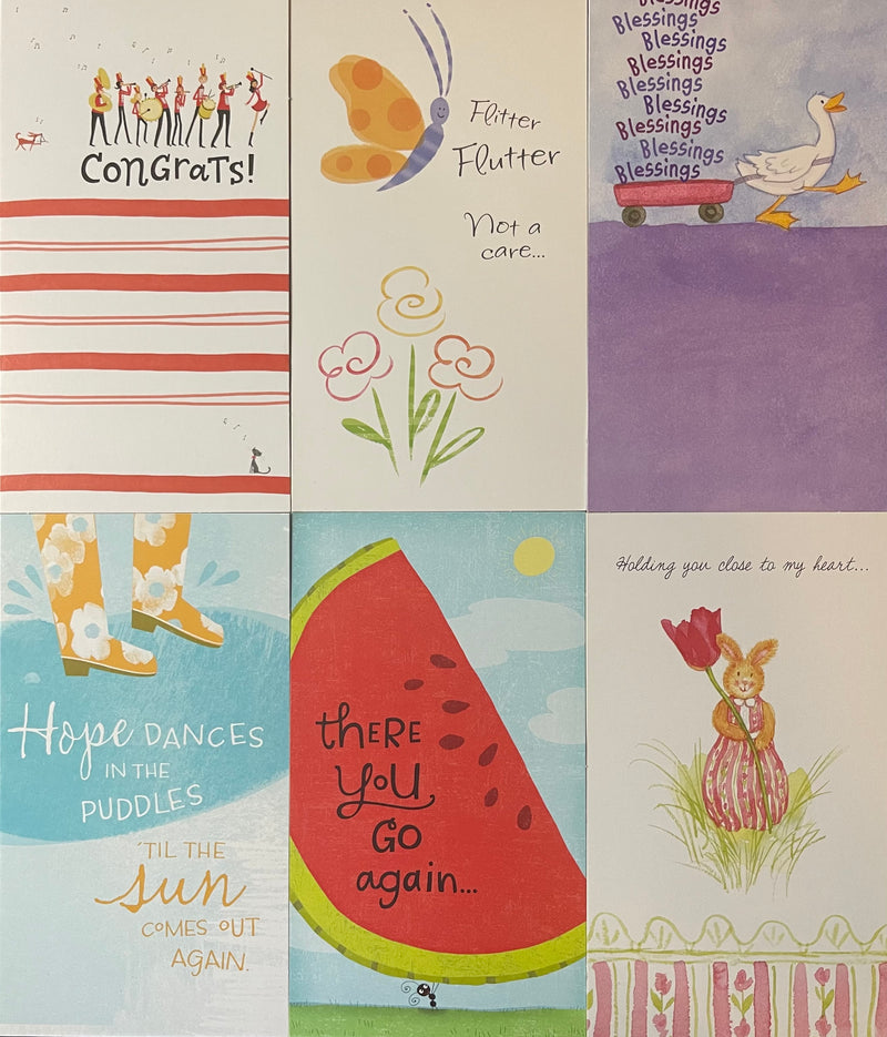 Card Congratulations, Encouragement 4 Different Cards, 3ea