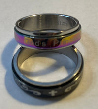 Ring Size 8 Faith Gear Stainless Steel Spinner Ring Ladies 2-Ring Set