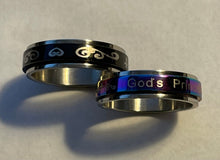 Ring Size 8 Faith Gear Stainless Steel Spinner Ring Ladies 2-Ring Set