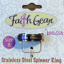 Ring Size 8 Faith Gear Stainless Steel Spinner Ring Ladies 2-Ring Set