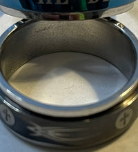 Ring Size 8 Faith Gear Stainless Steel Spinner Ring Mens 2-Ring Set