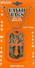 Faith Dog Tag Camo Cross, Thy Kingdom Come, Lion Cross, Hoops (set of 4)