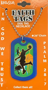 Faith Dog Tag Camo Cross, Thy Kingdom Come, Lion Cross, Hoops (set of 4)