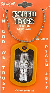Faith Dog Tag Camo Cross, Thy Kingdom Come, Lion Cross, Hoops (set of 4)