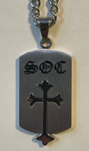 Necklace (916 M Soldier) Men's Old English Shield Cross 2 Tim 2:3,4