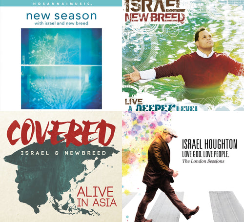 Israel Houghton New Season, Deeper Level, Alive in Asia, Love God Love People 4CD