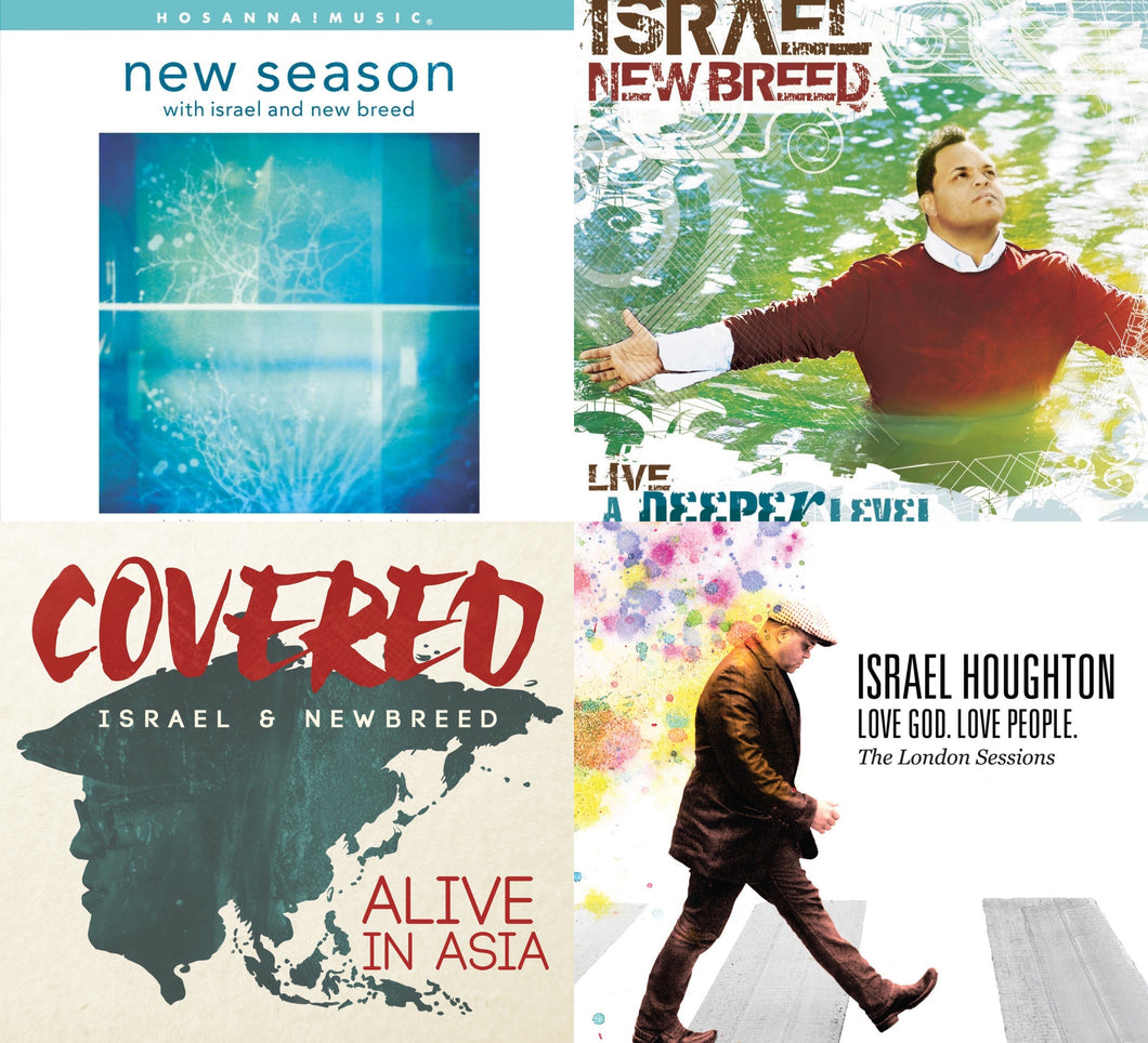 Israel Houghton New Season, Deeper Level, Alive in Asia, Love God Love People 4CD