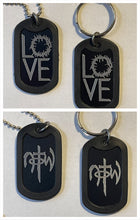 Dog Tag Chain Necklace w/matching Key Chain LOVE