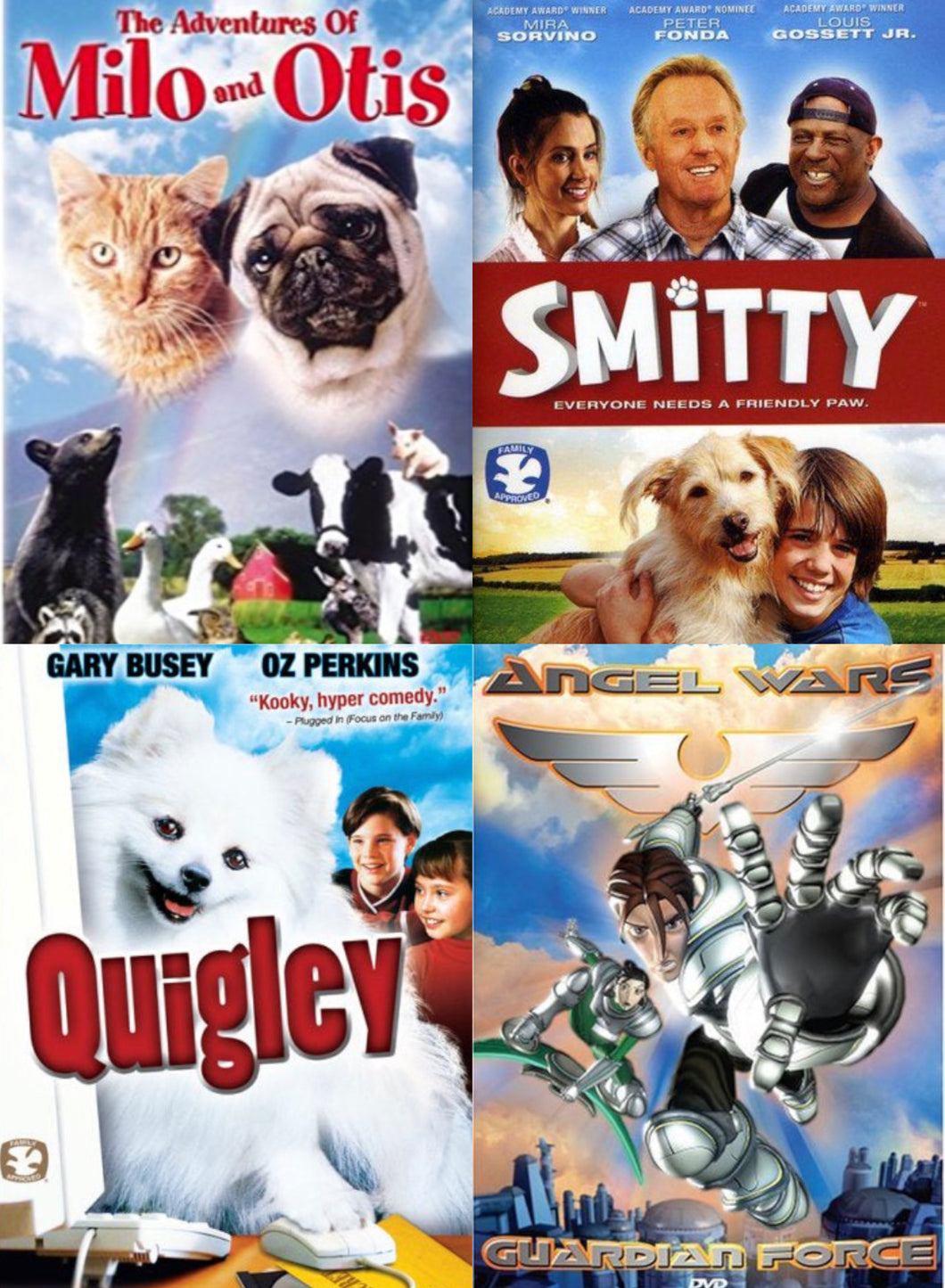 Milo & Otis, Smitty, Quigley and Angel Wars 4DVD