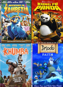 Adventures in Zambezia, Kung Fu Panda, Khumba, Iesodo 4DVD