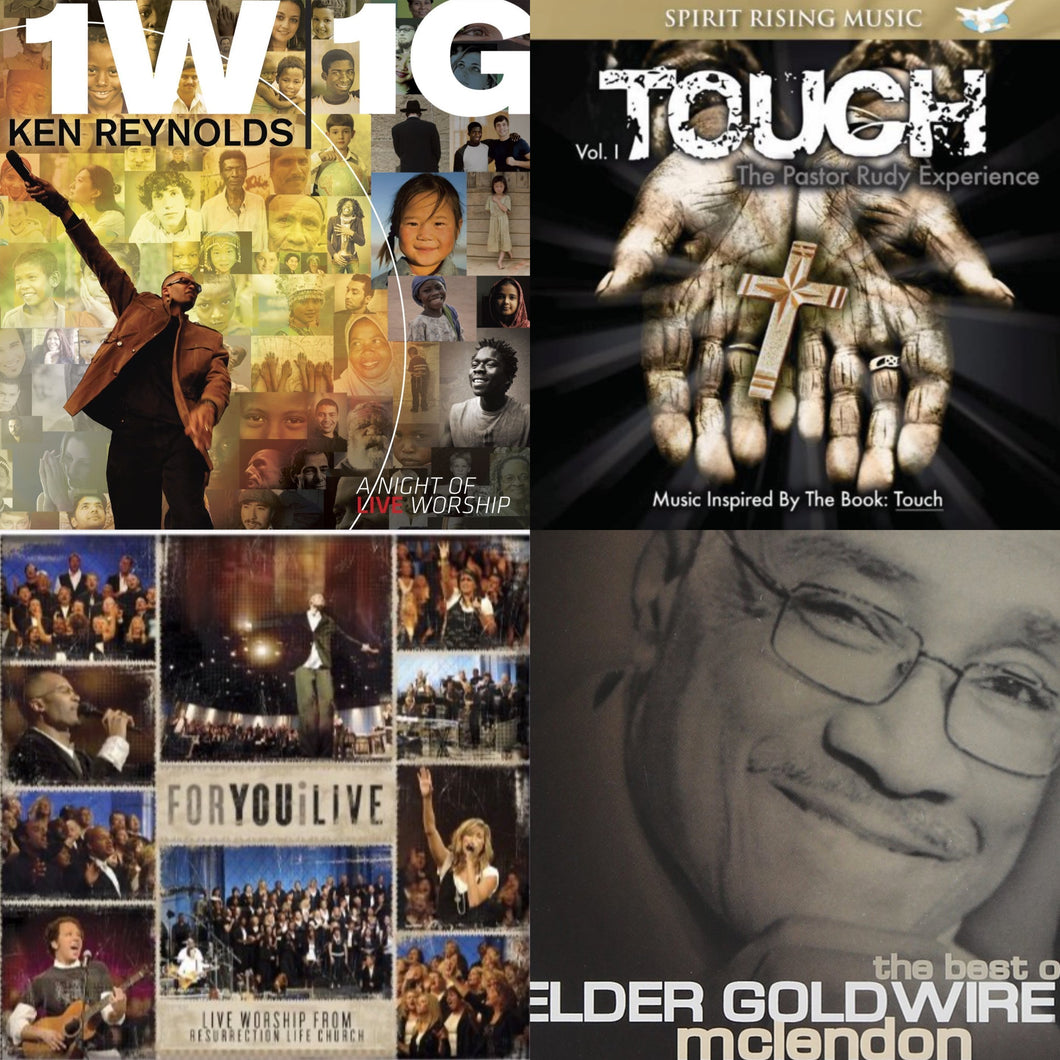 Ken Reynolds 1W1G, One World/One God, Elder Goldwire McClendon Black Gospel Bundle Pack 4CD/1DVD