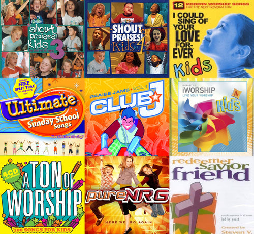 Shout Praises Kids + More Christian Music for Kids Bundle Pack 12CD