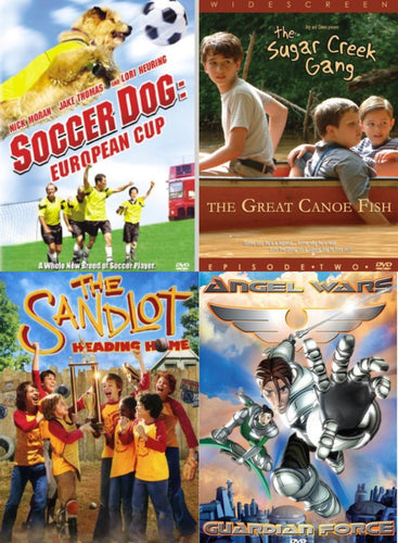 Soccer Dog European Cup, Sugar Creek Gang, Sandlot, Angel Wars 4DVD