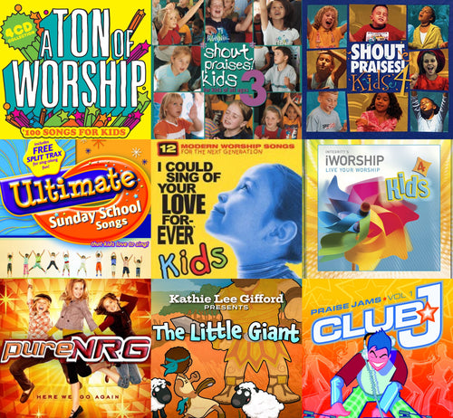 A Ton of Worship for Kids + More Christian Kids Music Bundle Pack 12CD