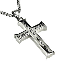 Necklace (IC Through Christ 24) Men's Iron Cross Phil 4:14