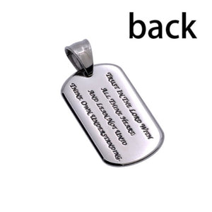 Necklace (CVY DT Trust) Women's CZ Calvary Dog Tag Collection Prov 3:5