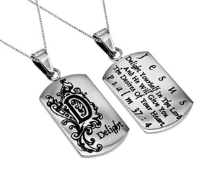 Necklace (GDT  Delight) Women's Dog Tag Collection Jesus Palm 37:4