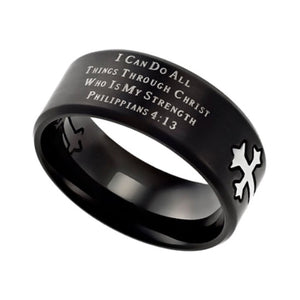 Ring Size 12 (Neo CMS BLK 12) Men's Black Neo Ring Phil 4:13