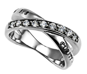 Ring Size 9 (Rad Purity 9) Purity Radiance Stainless Steel Christian Womens Matt 5:8