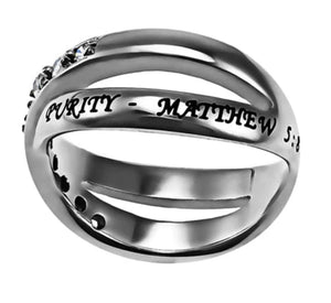 Ring Size 8 (Rad Purity 8) Purity Radiance Stainless Steel Christian Womens Matt 5:8
