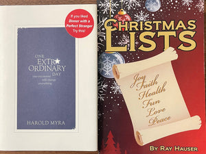 Harold Myra One Extra Ordinary Day + Ray Hauser Christmas List