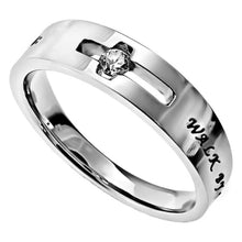 Ring Size 5 (SOL WBF 5) Women's Solitaire Ring Walk By Faith Not By Sight
