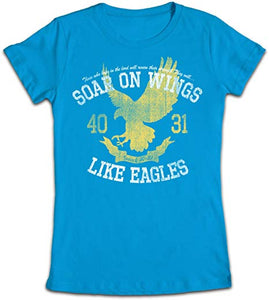T-Shirt Soar On Wings Like Eagles Junior Ladies LG
