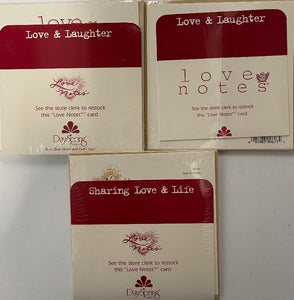 Card Love Notes : Love & Laughter (pack of 12)