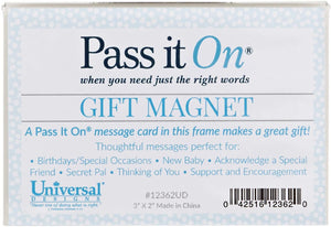 Pass It On Gift Clear Acrylic 3x2 inch Magnetic (set of 2)