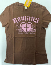 T-Shirt Romans 10:9 (Junior Ladies) Brown SM