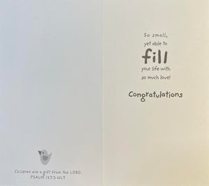 Card Baby, Thinking of You : Chubby Cute, Just a Little, Smile, So Sweet 4 Different Cards, 2 each (pack of 8)