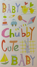 Card Baby, Thinking of You : Chubby Cute, Just a Little, Smile, So Sweet 4 Different Cards, 2 each (pack of 8)
